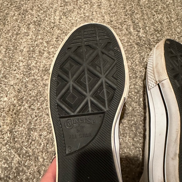 👟SOLD👟Converse, All Star Platform Sneakers, Sparkle Silver Size 5 - Picture 3 of 10
